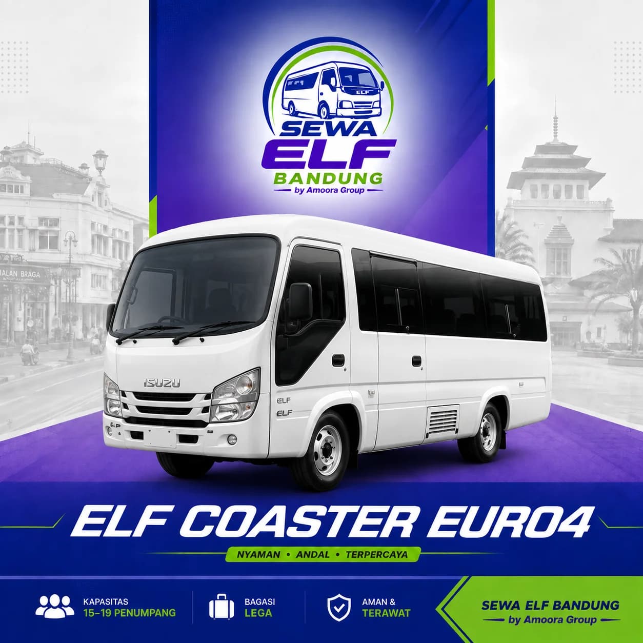 Sewa Elf Coaster Euro4 Bandung 18-22 Seat - Sewa Elf Bandung by Amoora Group