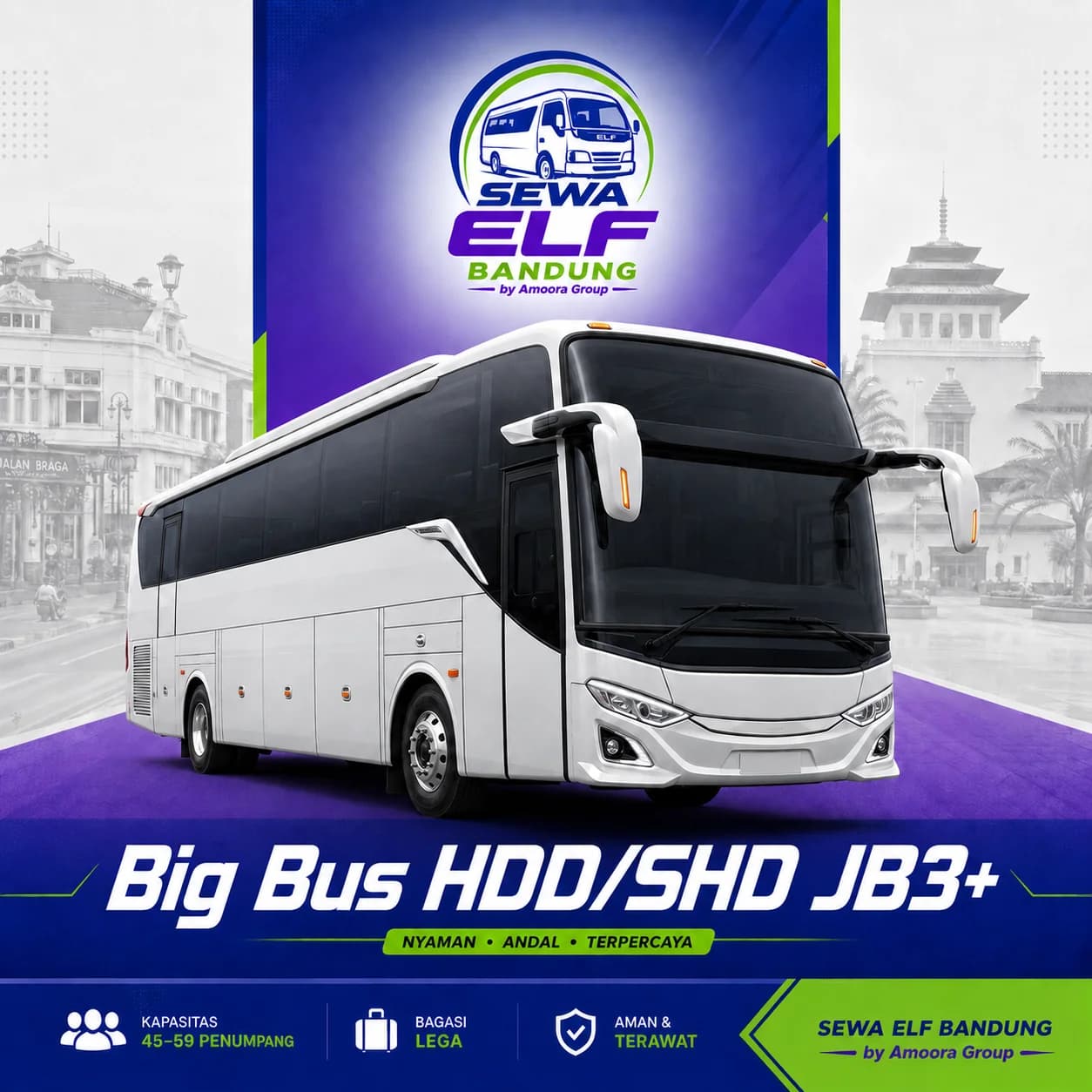 Sewa Elf & Bus Gathering Perusahaan di Bandung - Sewa Elf Bandung by Amoora Group