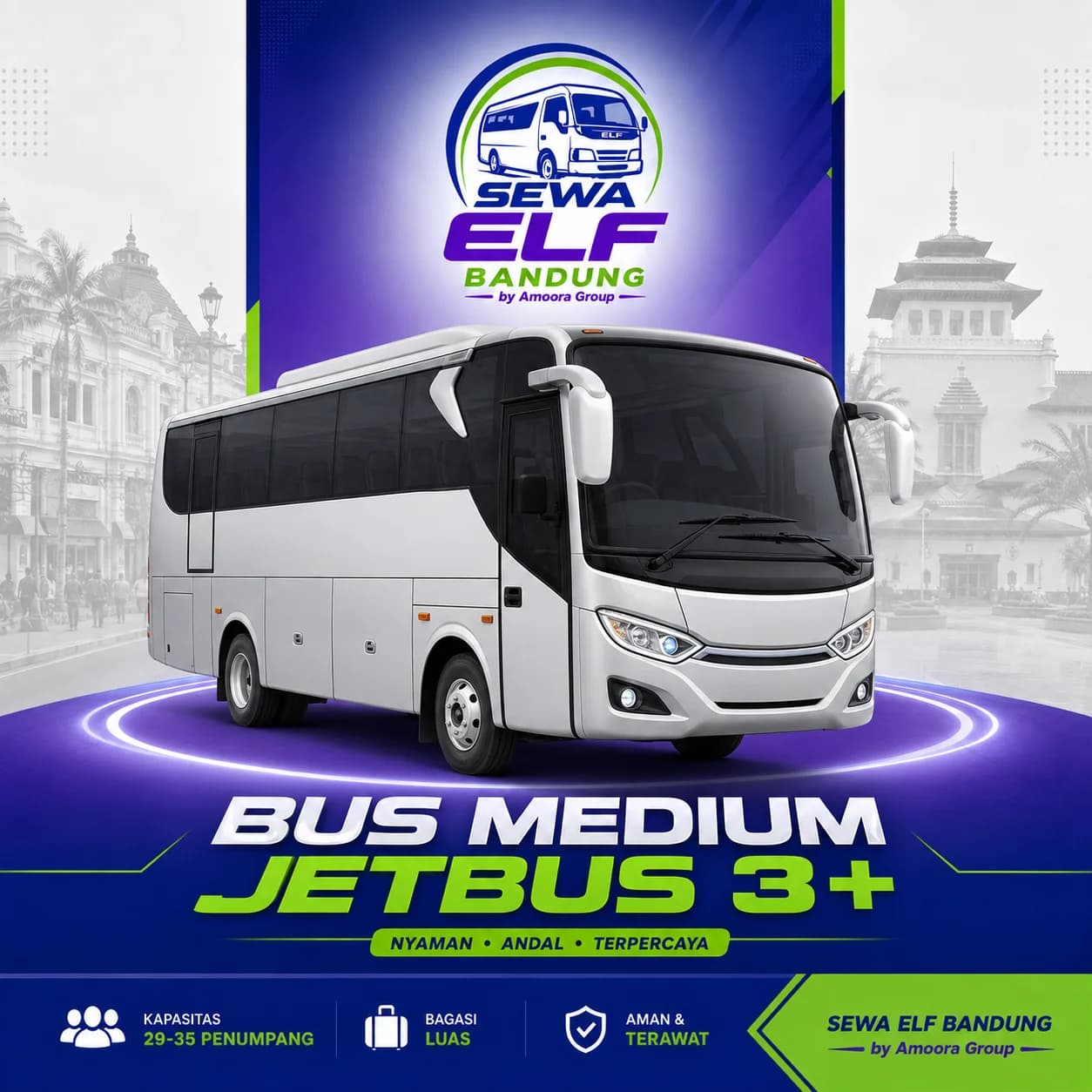 Sewa Elf & Bus Study Tour Bandung Sekolah / Kampus - Sewa Elf Bandung by Amoora Group